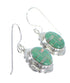 Turquoise Opal Inlay Sterling Silver Hook Dangle Earrings YX52641